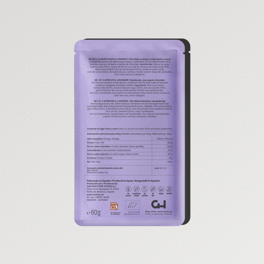 
                      
                        Organic Apricot & Lavender Chocolate Bar
                      
                    