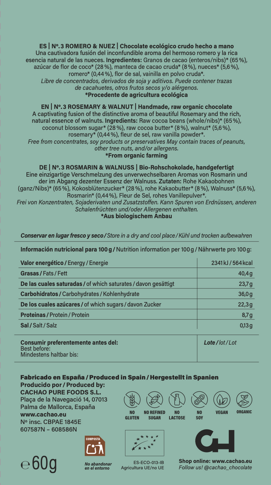 
                      
                        Organic Rosemary & Walnut Chocolate Bar
                      
                    