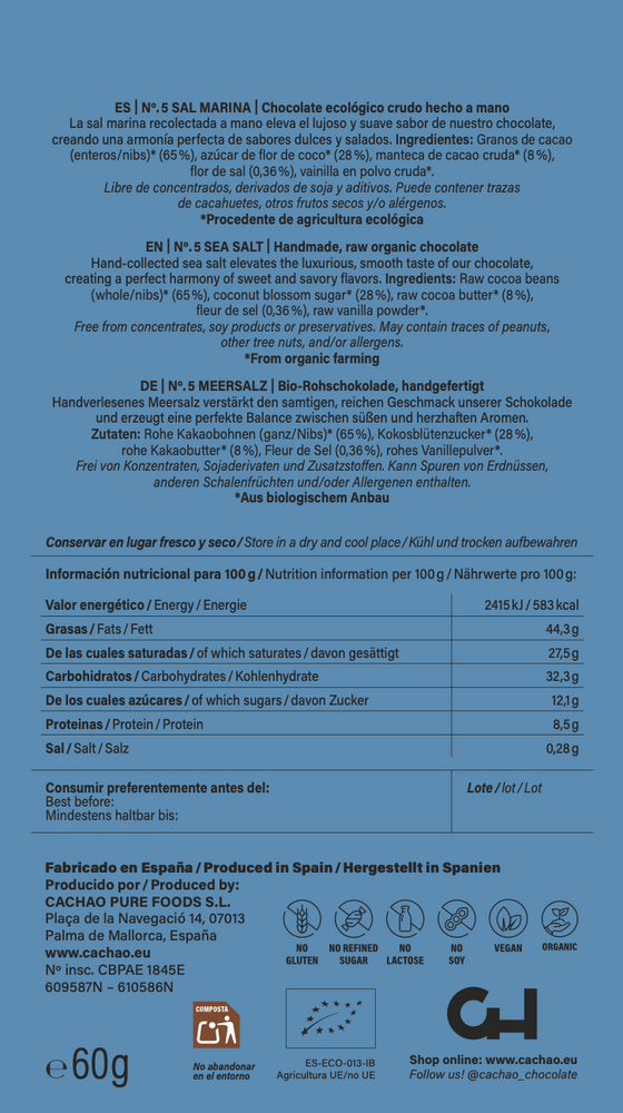 
                      
                        Organic Sea Salt Chocolate Bar
                      
                    