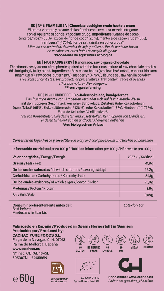 
                      
                        Organic Raspberry Chocolate Bar
                      
                    